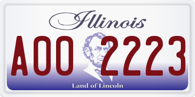 IL license plate A002223