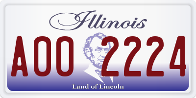 IL license plate A002224