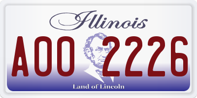 IL license plate A002226