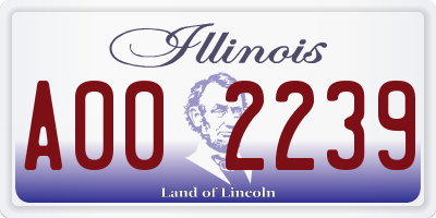 IL license plate A002239