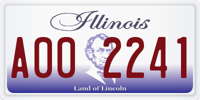 IL license plate A002241