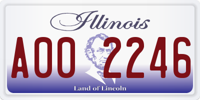 IL license plate A002246