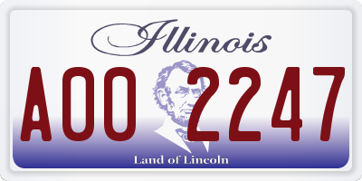 IL license plate A002247
