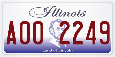 IL license plate A002249