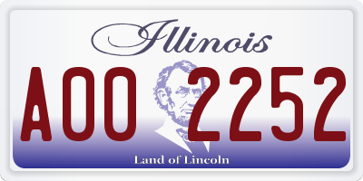 IL license plate A002252