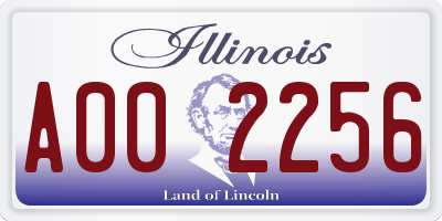 IL license plate A002256