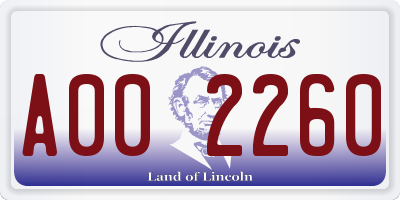 IL license plate A002260