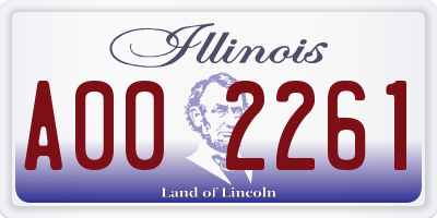 IL license plate A002261