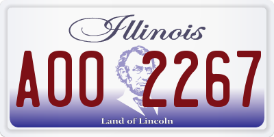 IL license plate A002267