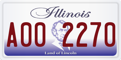 IL license plate A002270