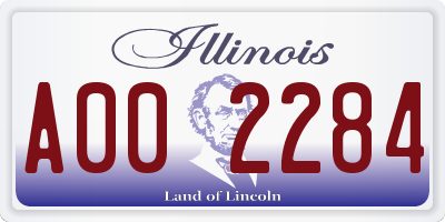 IL license plate A002284