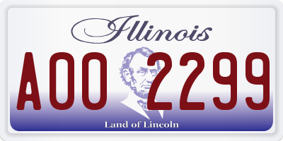 IL license plate A002299