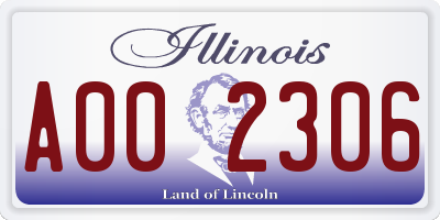 IL license plate A002306