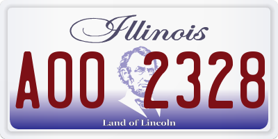 IL license plate A002328