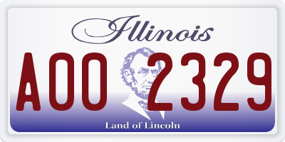 IL license plate A002329