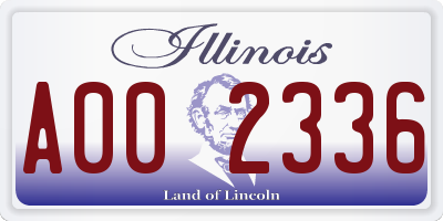 IL license plate A002336