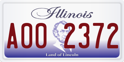 IL license plate A002372