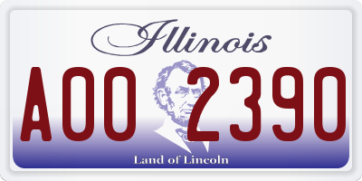 IL license plate A002390