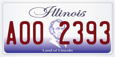 IL license plate A002393