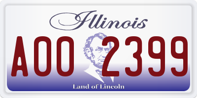 IL license plate A002399
