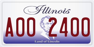 IL license plate A002400