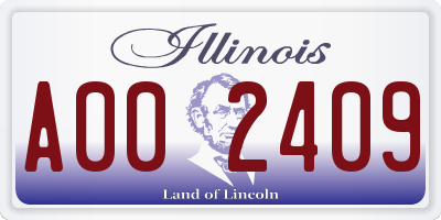 IL license plate A002409