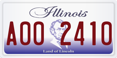 IL license plate A002410