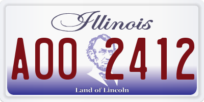 IL license plate A002412