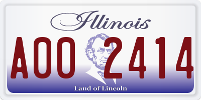 IL license plate A002414