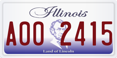 IL license plate A002415