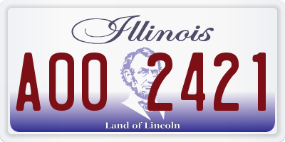 IL license plate A002421