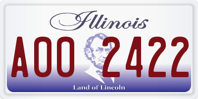 IL license plate A002422
