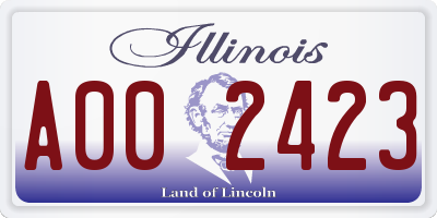 IL license plate A002423