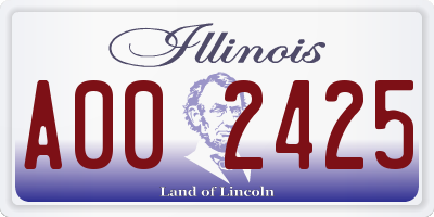 IL license plate A002425