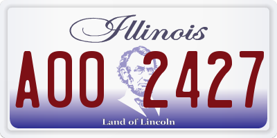 IL license plate A002427