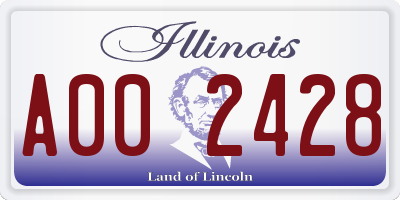 IL license plate A002428