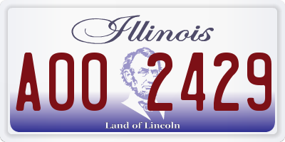 IL license plate A002429