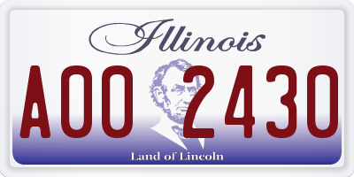 IL license plate A002430