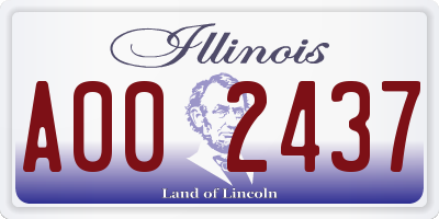 IL license plate A002437