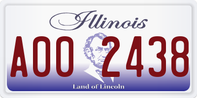 IL license plate A002438