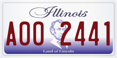 IL license plate A002441