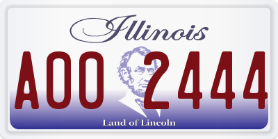 IL license plate A002444