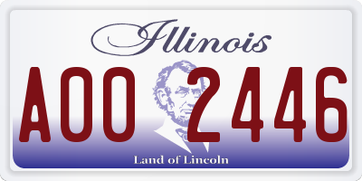 IL license plate A002446