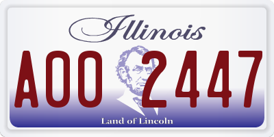 IL license plate A002447