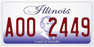 IL license plate A002449