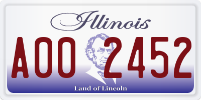 IL license plate A002452