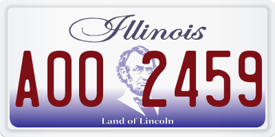 IL license plate A002459