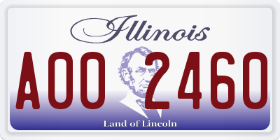 IL license plate A002460