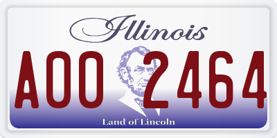 IL license plate A002464