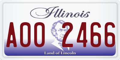 IL license plate A002466